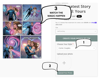 The Story of Us: Your Custom Comic Book Page