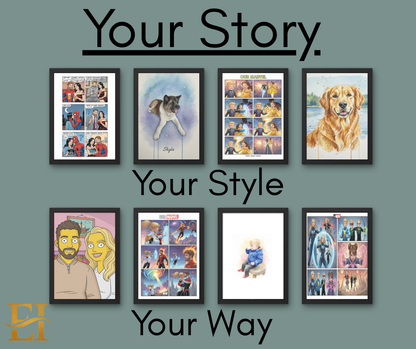 Watercolour Portrait from Photo | Live Preview | Wedding Venue Print | External Impression